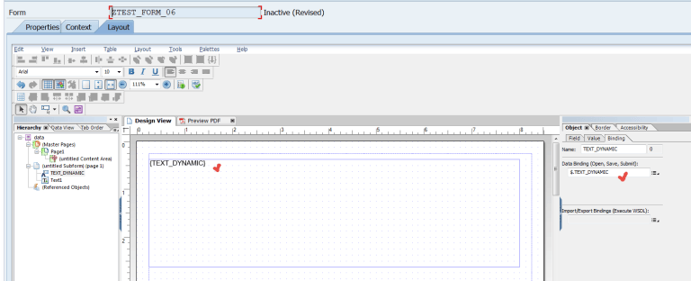 Using Dynamic Text in Adobe Form – SAPCODES