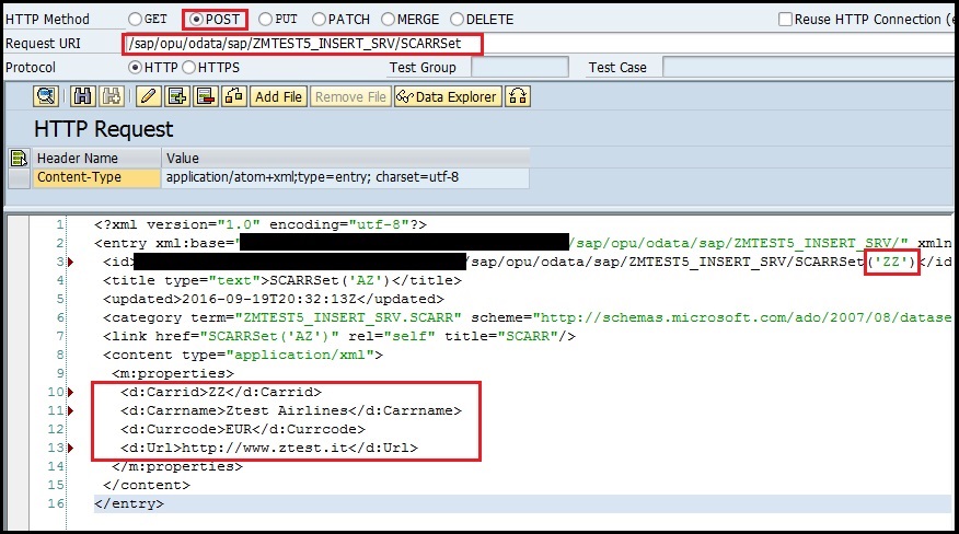 oData Service – with INSERT statement – SAPCODES
