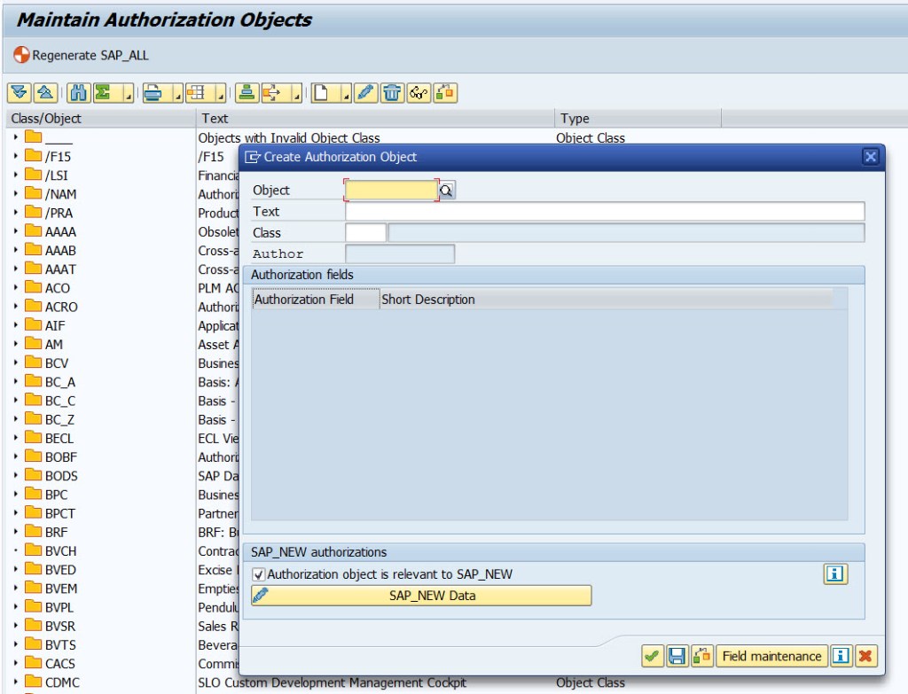 Creating Authorization Object – SAPCODES