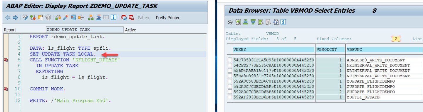 SET UPDATE TASK LOCAL – SAPCODES