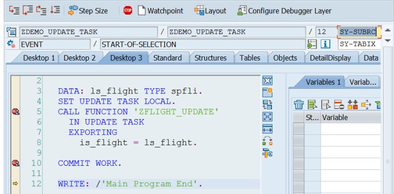 SET UPDATE TASK LOCAL – SAPCODES