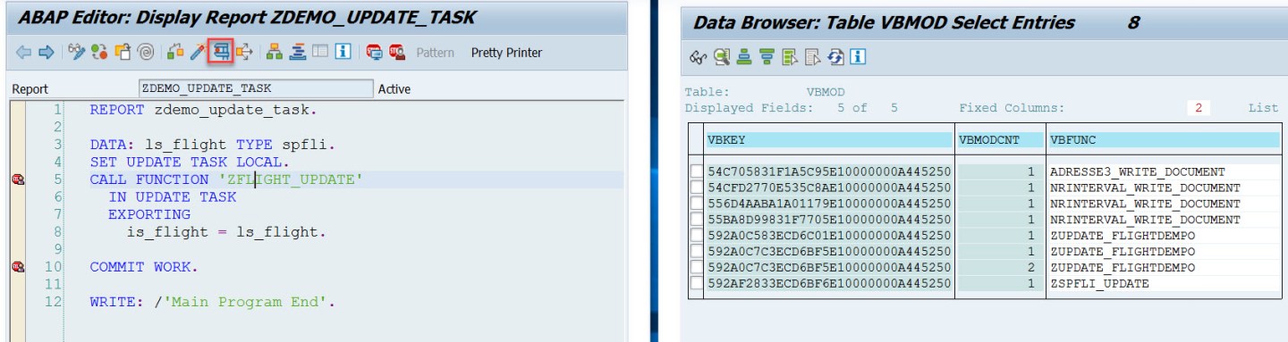 SET UPDATE TASK LOCAL – SAPCODES