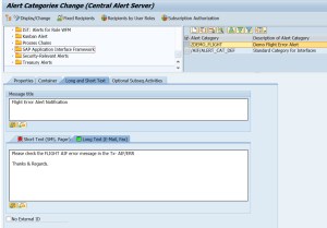 AIF Alert Configuration – SAPCODES
