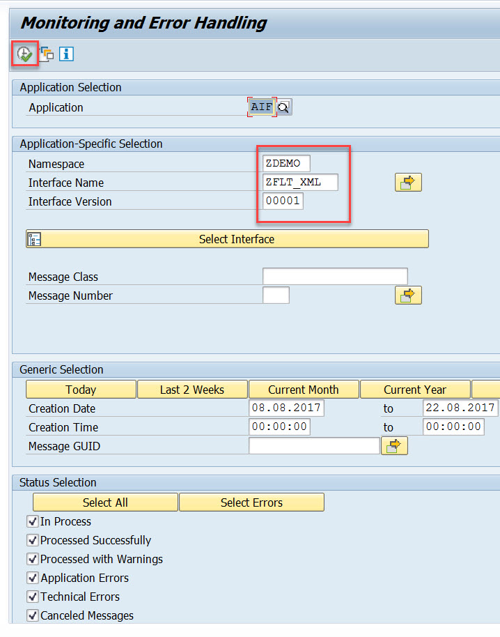 Testing Interface Message in AIF – SAPCODES