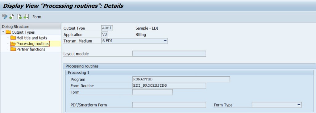 EDI Print Output Set for Billing Document – SAPCODES