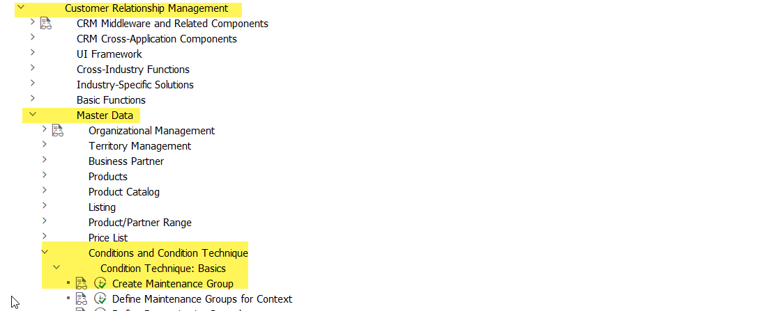 CRM Pricing Condition Maintenance Group – SAPCODES