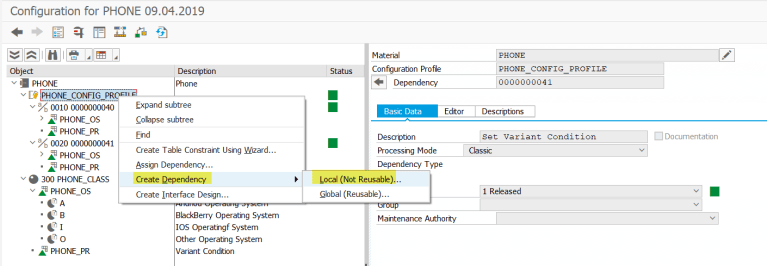 Variant Condition Set Using Dependency Procedure – SAPCODES