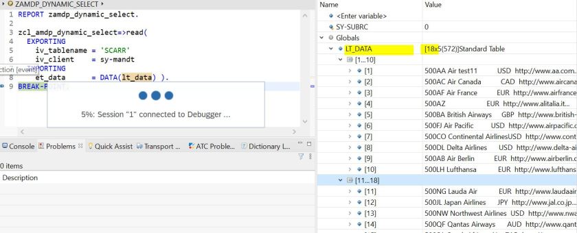 Dynamic Select In Amdp Sapcodes